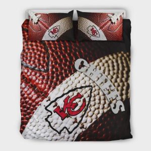 Rugby Superior Comfortable Kansas City Chiefs Duvet Cover Pillowcase Bedding Set