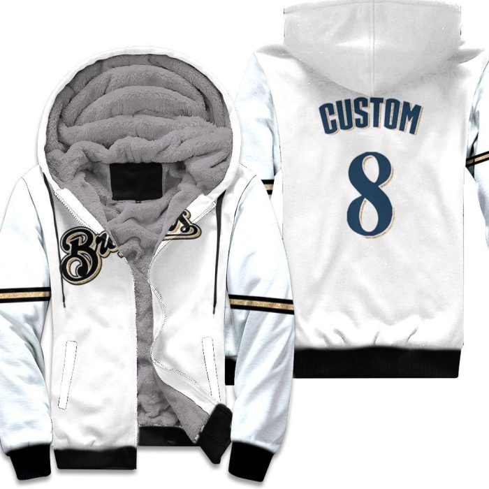 Ryan Braun Milwaukee Brewers Home White 2019 Inspired Style Unisex Fleece Hoodie