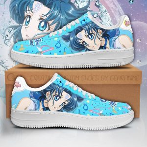 Sailor Mercury Air Force Sneakers Sailor Moon Anime Shoes Fan Gift Pt04