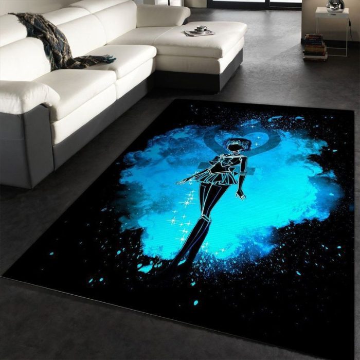 Sailor Mercury Sailor Moon Area Rug Carpet Living Room And Bedroom Rug