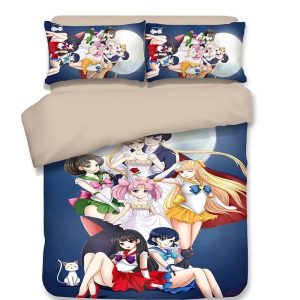 Sailor Moon #11 Duvet Cover Pillowcase Bedding Set Home Decor