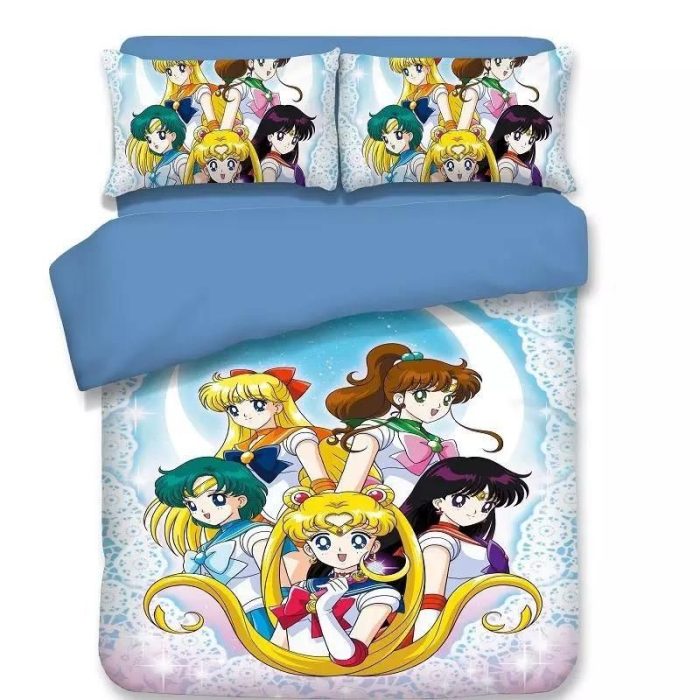 Sailor Moon #13 Duvet Cover Pillowcase Bedding Set Home Decor