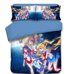 Sailor Moon #15 Duvet Cover Pillowcase Bedding Set Home Decor