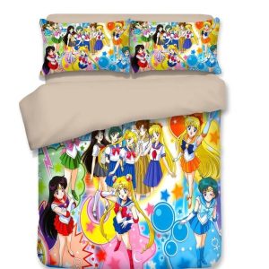 Sailor Moon #16 Duvet Cover Pillowcase Bedding Set Home Decor