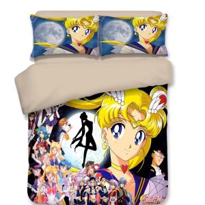 Sailor Moon #17 Duvet Cover Pillowcase Bedding Set Home Decor