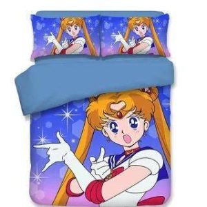 Sailor Moon #2 Duvet Cover Pillowcase Bedding Set Home Decor