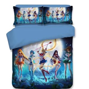 Sailor Moon #21 Duvet Cover Pillowcase Bedding Set Home Decor