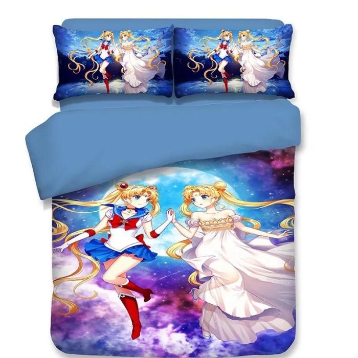 Sailor Moon #4 Duvet Cover Pillowcase Bedding Set Home Decor