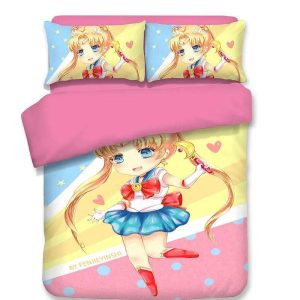 Sailor Moon #9 Duvet Cover Pillowcase Bedding Set Home Decor