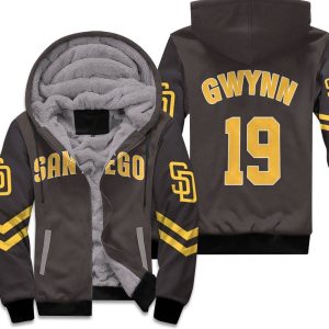 San Diego Padres Tony Gwynn 19 Mlb Dark Brown Inspired Style Unisex Fleece Hoodie