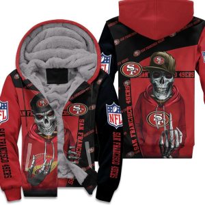 San Francisco 49Ers Hiphop Skeleton Fan 3D Unisex Fleece Hoodie