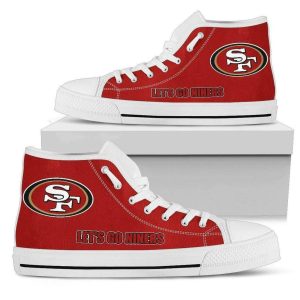 San Francisco 49Ers NFL Let'S Go Niners Custom Canvas High Top Shoes