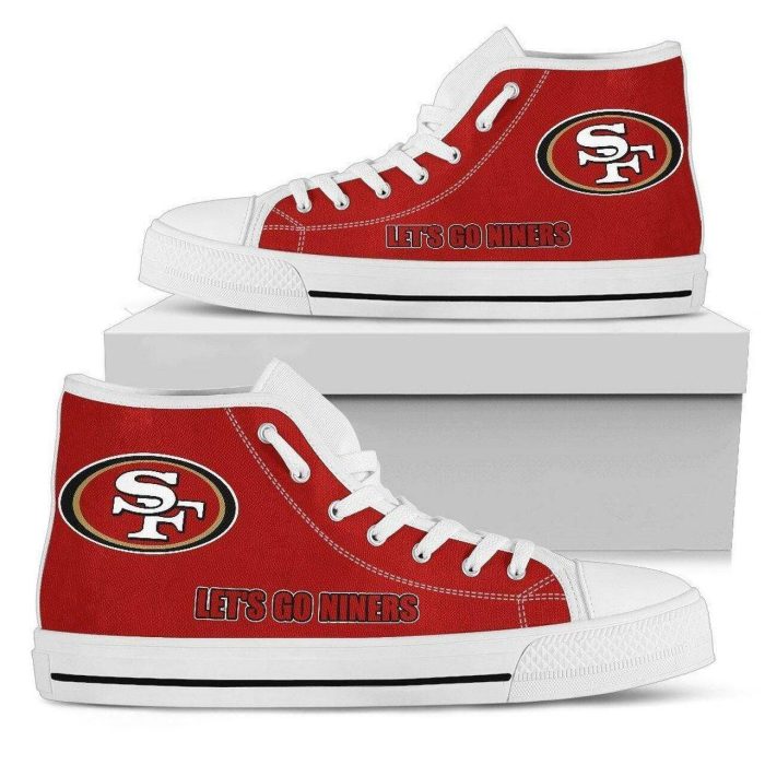 San Francisco 49Ers NFL Let'S Go Niners Custom Canvas High Top Shoes