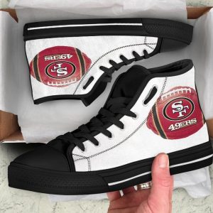 San Francisco 49ers NFL 1 Custom Canvas High Top Shoes