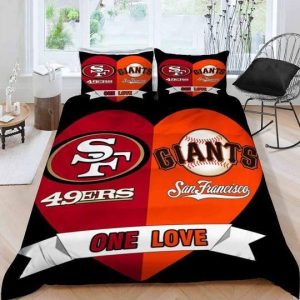 San Francisco 49ers San Francisco Giants One Love Duvet Cover Bedding Set For Fans