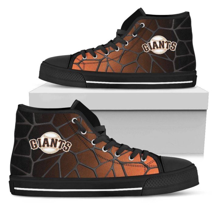 San Francisco Giants MLB Baseball 9 Custom Canvas High Top Shoes