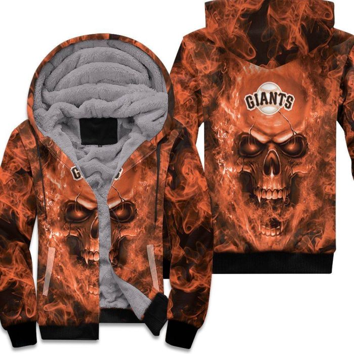 San Francisco Giants Mlb Fans Skull Unisex Fleece Hoodie