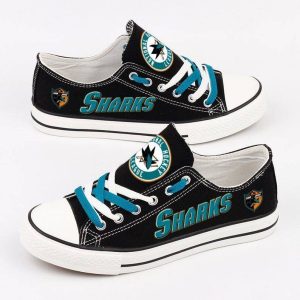 San Jose Sharks NHL Hockey 1 Gift For Fans Low Top Custom Canvas Shoes
