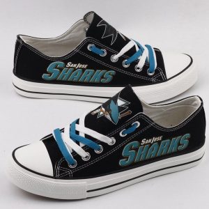 San Jose Sharks NHL Hockey Gift For Fans Low Top Custom Canvas Shoes