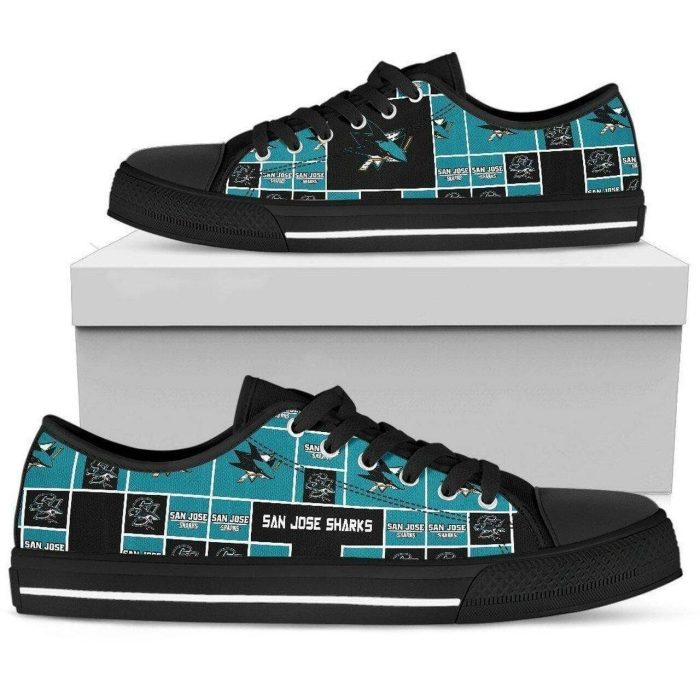 San Jose Sharks Nhl Hockey 3 Low Top Sneakers Low Top Shoes