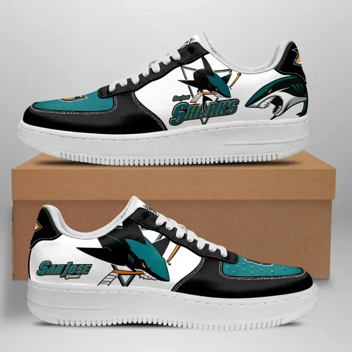San Jose Sharks Nike Air Force Shoes Unique Football Custom Sneakers