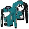 San Jose Sharks Snoopy Kiss 3D Fleece Bomber Jacket