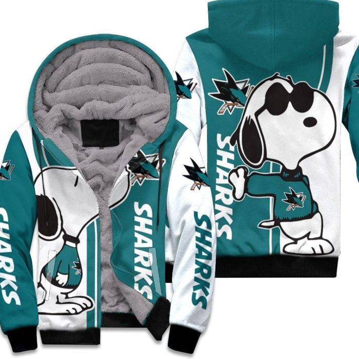 San Jose Sharks Snoopy Lover 3D Printed Unisex Fleece Hoodie