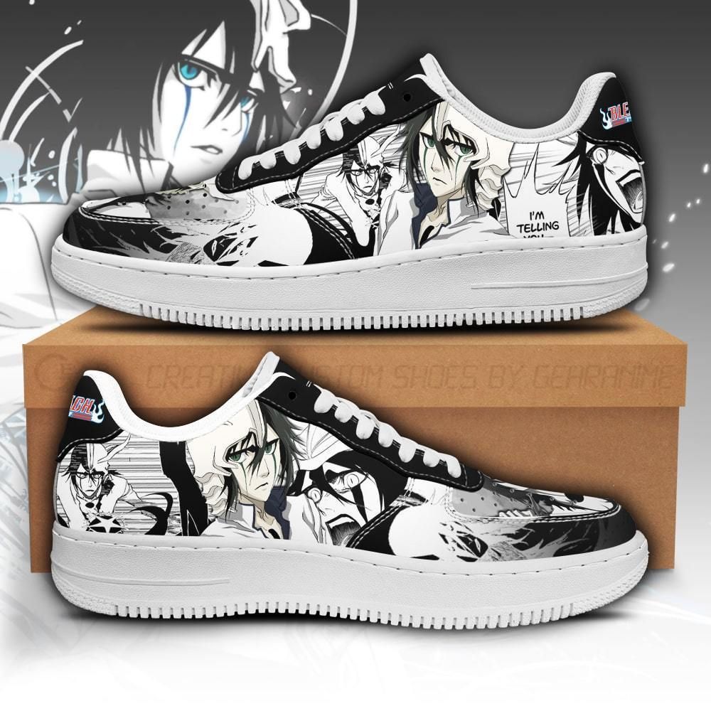 Schiffer Ulquiorra Air Nike Air Force Shoes Unique Bleach Anime Custom ...