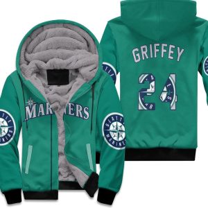 Seattle Mariners Ken Griffey Jr 24 2020 Mlb Green Inspired Unisex Fleece Hoodie