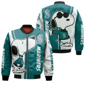 Seattle Mariners Snoopy Lover 3D Printed Bomber Jacket