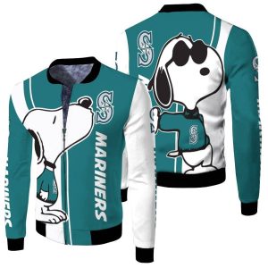 Seattle Mariners Snoopy Lover 3D Printed Fleece Bomber Jacket