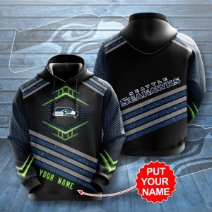 Seattle Seahawks 25 Gift For Fan Personalized 3D T Shirt Sweater Zip Hoodie Bomber Jacket