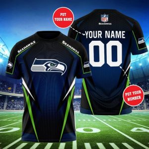 Seattle Seahawks 8 Gift For Fan Personalized 3D T Shirt Sweater Zip Hoodie Bomber Jacket