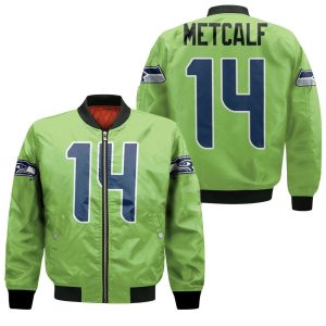 Seattle Seahawks Dk Metcalf Green Color Rush Legend Inspired Style Bomber Jacket