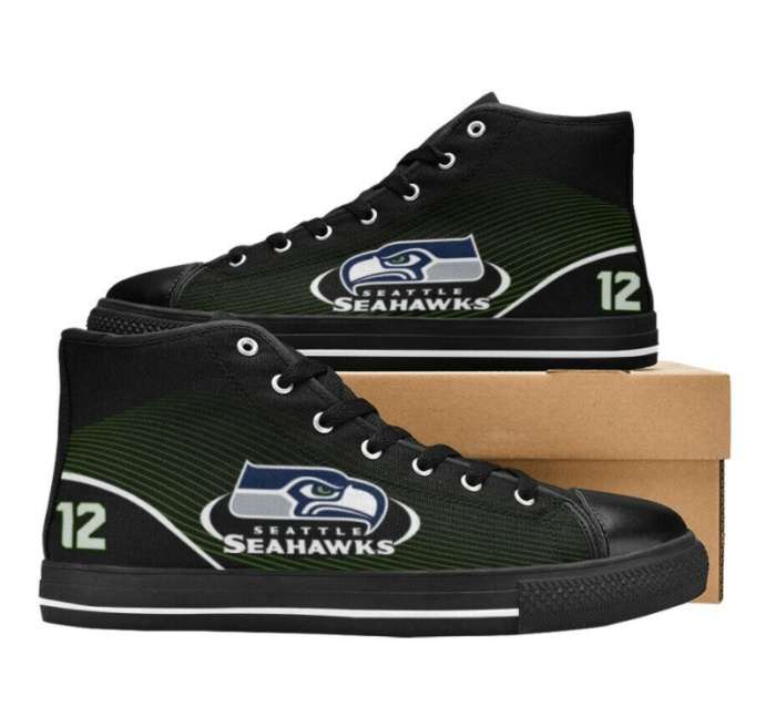 Seattle Seahawks NFL 10 Custom Canvas High Top Shoes