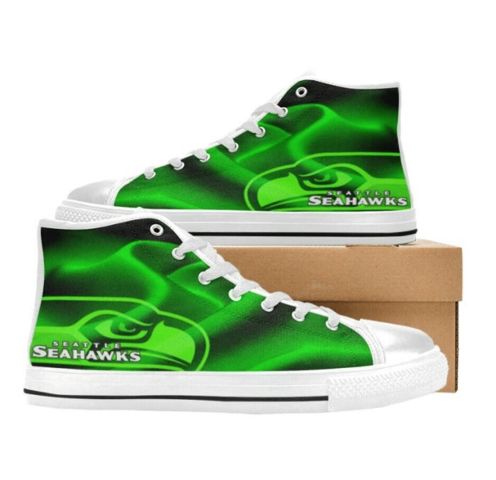 Seattle Seahawks NFL 4 Custom Canvas High Top Shoes