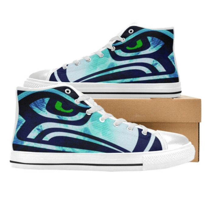 Seattle Seahawks NFL 5 Custom Canvas High Top Shoes