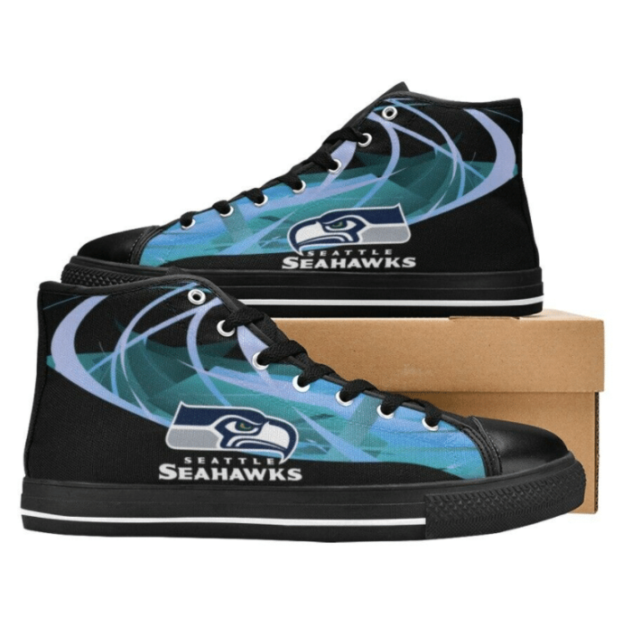 Seattle Seahawks NFL 6 Custom Canvas High Top Shoes