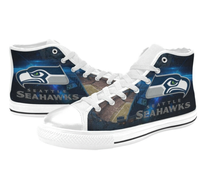 Seattle Seahawks NFL 9 Custom Canvas High Top Shoes