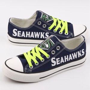 Seattle Seahawks NFL Football 2 Gift For Fans Low Top Custom Canvas Shoes