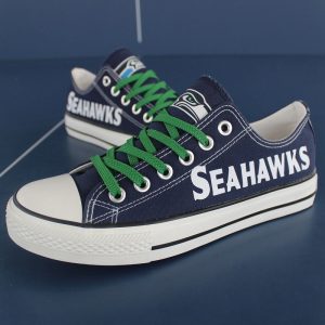 Seattle Seahawks NFL Football 3 Gift For Fans Low Top Custom Canvas Shoes