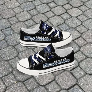 Seattle Seahawks NFL Football 5 Gift For Fans Low Top Custom Canvas Shoes