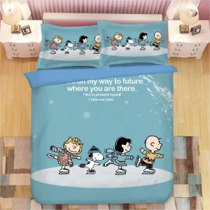 Snoopy #1 Duvet Cover Pillowcase Bedding Set Home Bedroom Decor