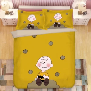 Snoopy #3 Duvet Cover Pillowcase Bedding Set Home Bedroom Decor