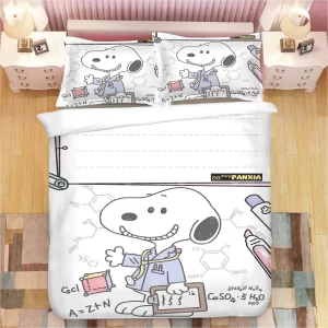 Snoopy #5 Duvet Cover Pillowcase Bedding Set Home Bedroom Decor