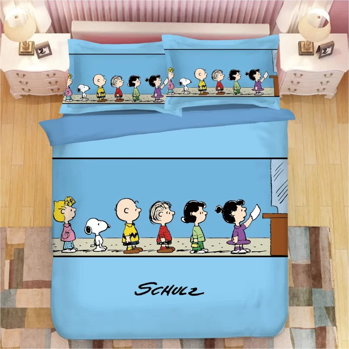 Snoopy #6 Duvet Cover Pillowcase Bedding Set Home Bedroom Decor