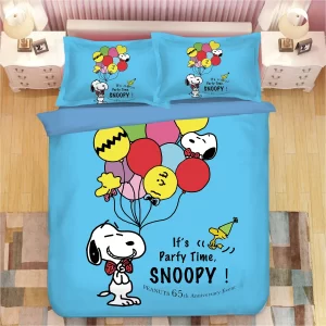 Snoopy #8 Duvet Cover Pillowcase Bedding Set Home Bedroom Decor