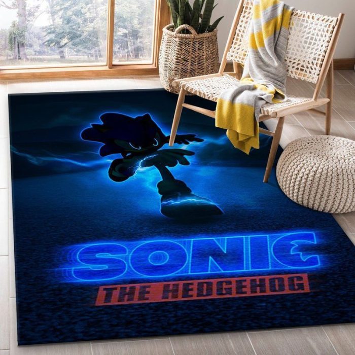 Sonic The Hedgehog Area Rug Living Room And Bed Room Rug