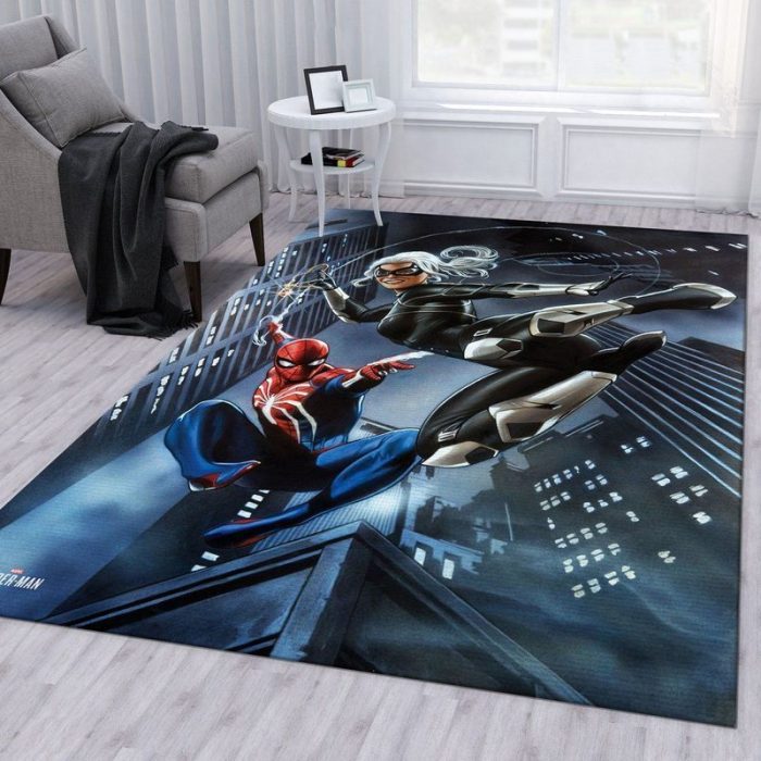 Spiderman Black Cat Area Rug Living Room And Bed Room Rug