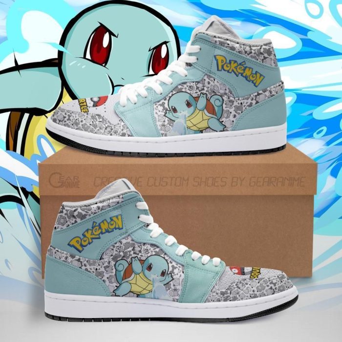 Squirtle 2 Sneaker Boots J1 Cute Pokemon Air Jordan 1 Anime Shoes Custom Sneakers